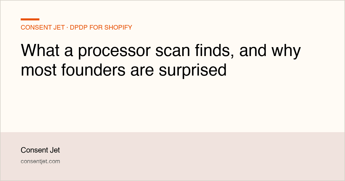 What a processor scan finds, and why most founders are surprised